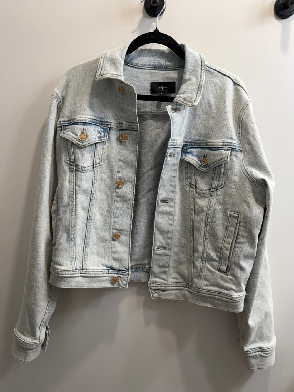 7 For All Mankind Classic Trucker Denim Jacket Small